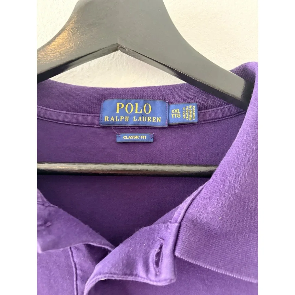 Polo Ralph Lauren Men's Classic Fit Purple Short Sleeve Polo Shirt Size XXL 2X